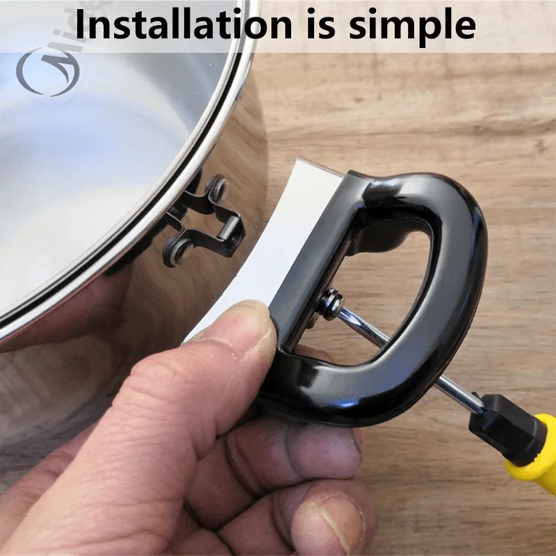 Black Pot Side Metal Handles For Pressure Pan Cooker Steamer Sauce Pot Ear Replacement Single Hole Short Side Handle Cookware