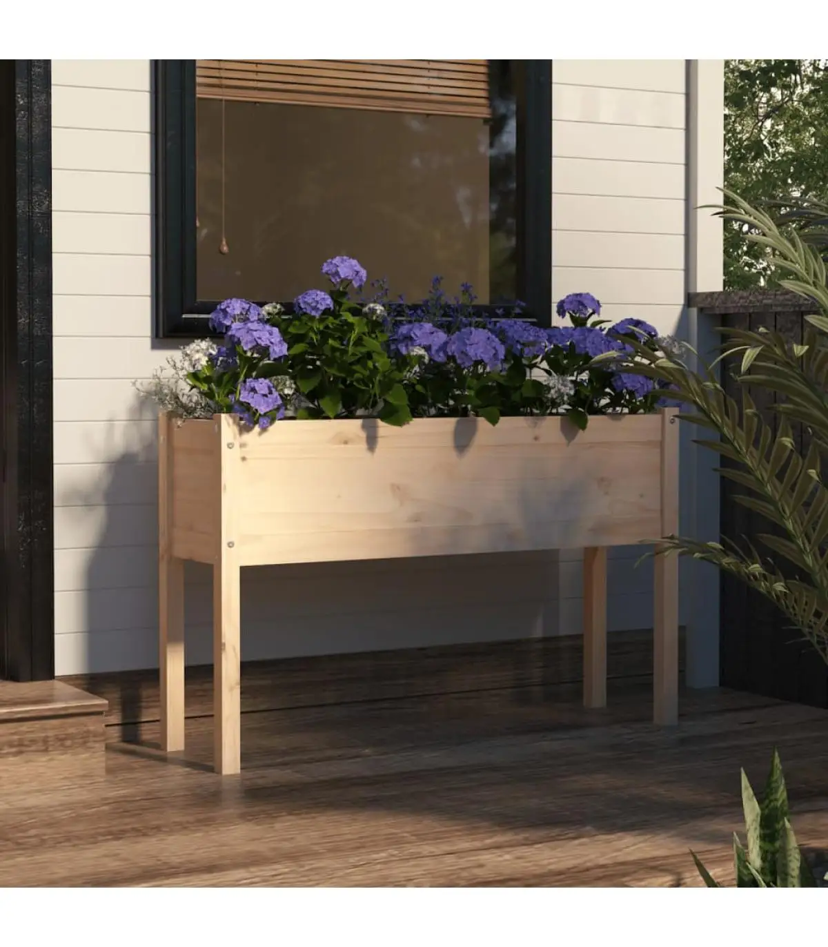 Flower pots and planters solid wood pine planter 110x31x70 cm