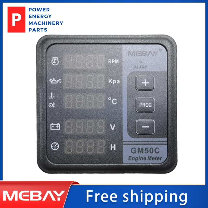 

Original GM50C Engine Digital Display Multifunction Meter Diesel Generator Voltmeter Frequency Test Hour Meter