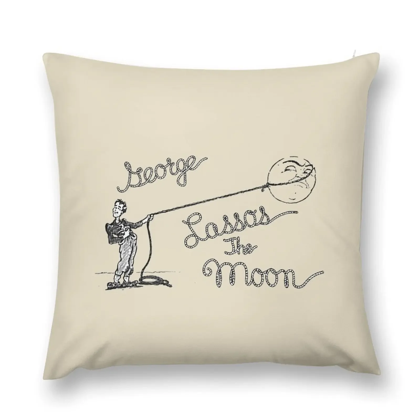 George Lassos The Moon T-Shirt Throw Pillow Sofa Covers Embroidered Cushion Cover Christmas Pillow pillow