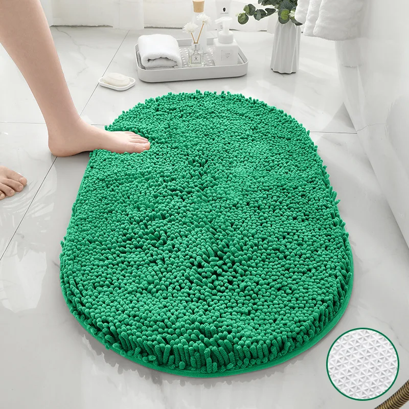 Oval Shape Thick Home Rugs, Doormat, Bathroom Floor Mat, Water Absorption,Anti-skid, Room, Hallway Carpets, Fluffy Feet Pad, New