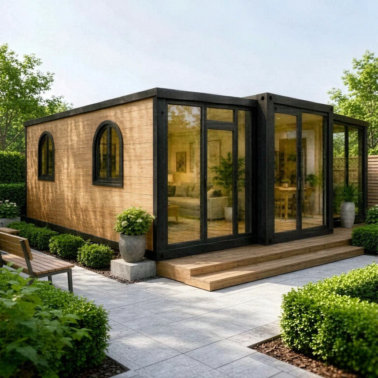 Back Yard House Customized Container House 40 Ft 20Ft Portable Tiny Home 2 3 Bedrooms Expandable Container House Folding Room
