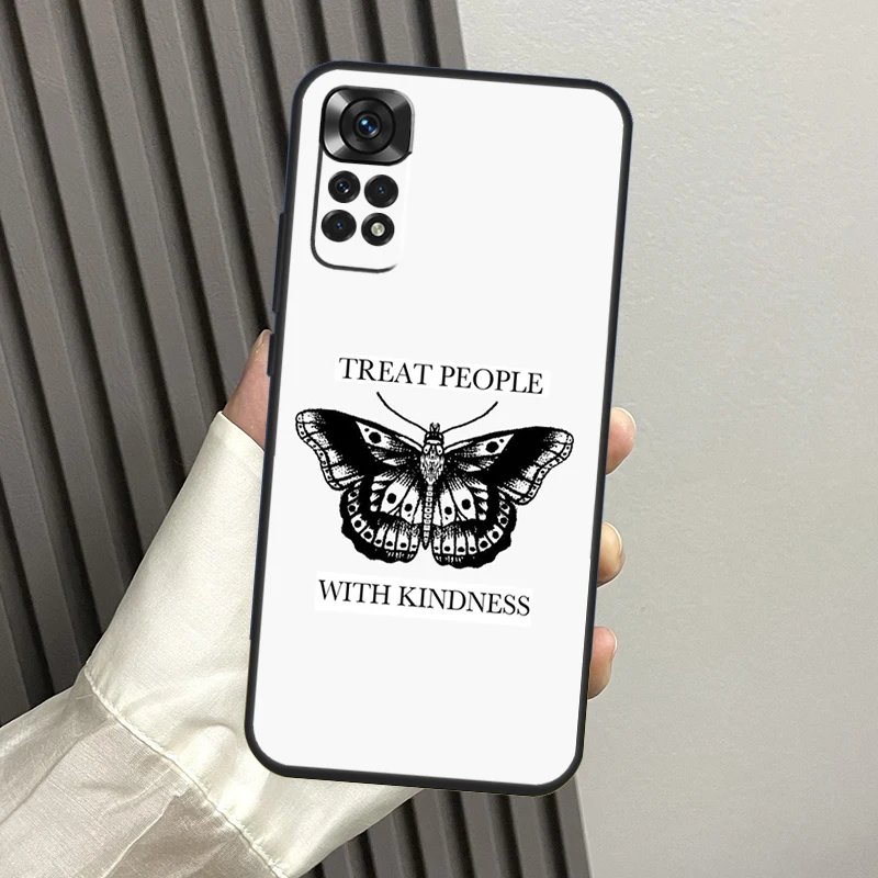 Treat People With Kindness Case For Xiaomi Redmi Note 11 Pro 8 9 10 12 Pro 8T 9S 10S 11S Redmi 10 10A 10C 12C 9C Coque