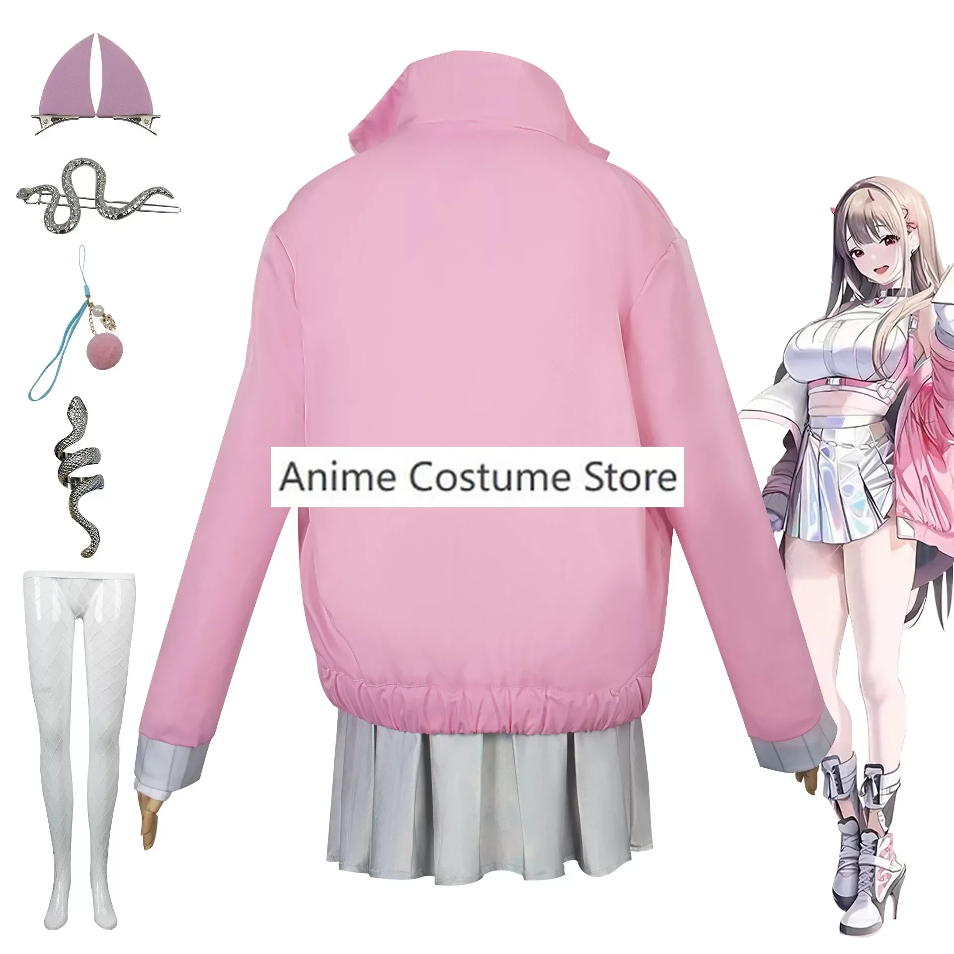 Anime Cosplay NIKKE The Goddess of Victory Costume Girl Pink JK Uniform Jackets Skirts Headwear Gloves Halloween Cos Con Suit