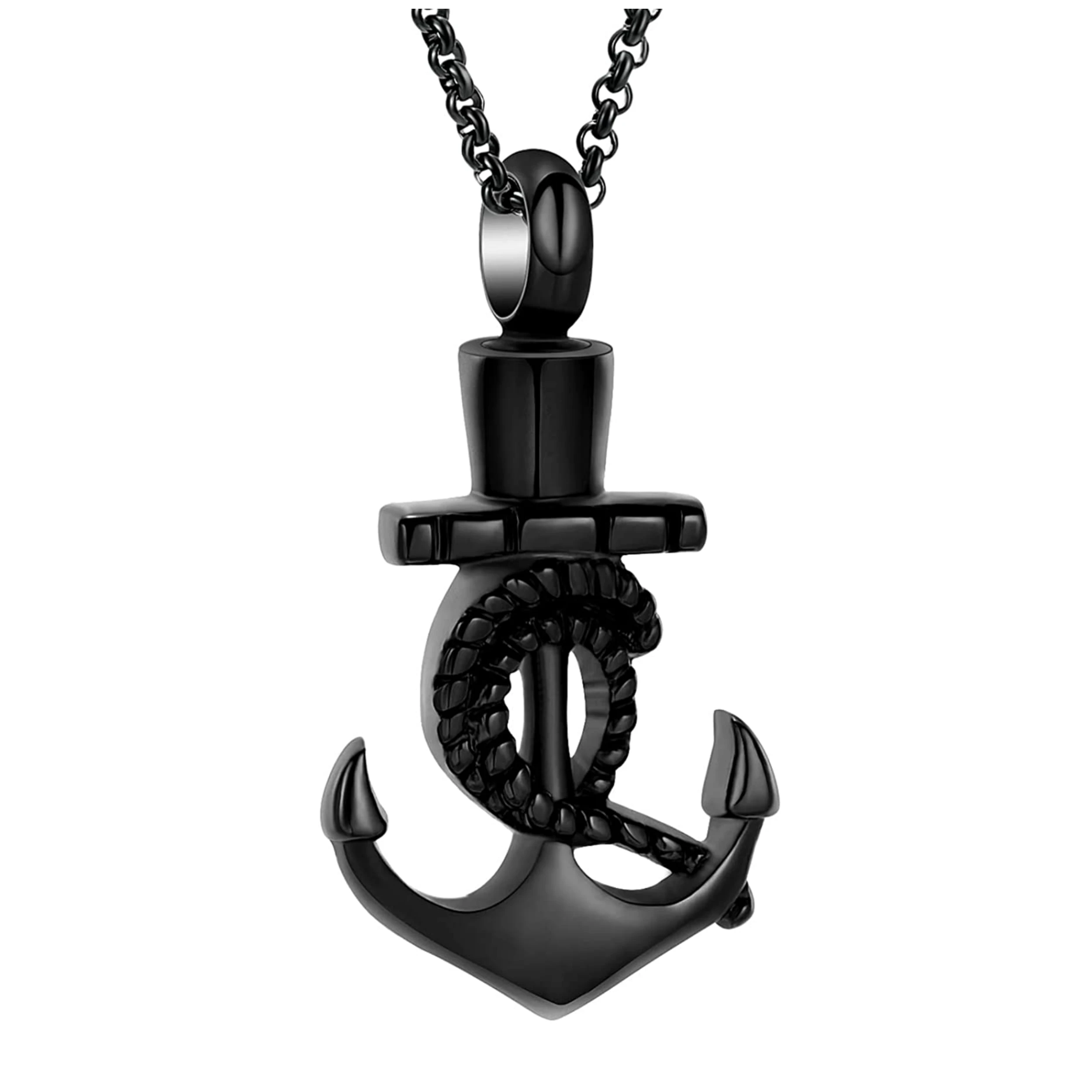 Cremation Jewelry for Ashes Anchor Urn Necklace for Ashes Stainless Steel Memorial Ashes Hold Keepsake Urn Pendant for Women Men