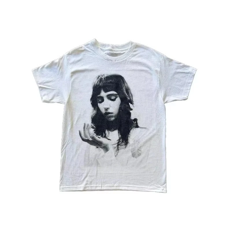 2026 New Clairo Plus Size Printed T-shirt for Both Men and Women, Summer New Casual T-shirt