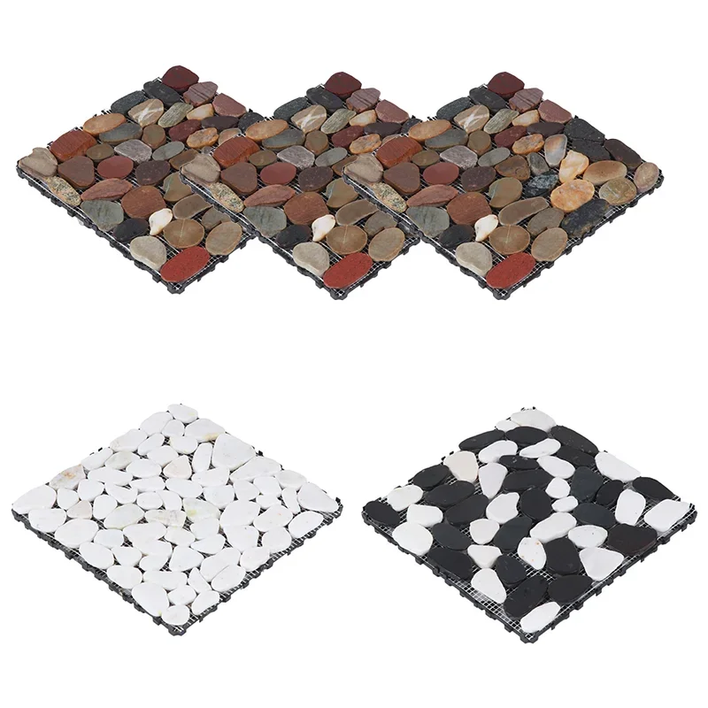 

Garden Stone Flooring Cobblestone Marble DIY Splicing Stone Courtyard Waterproof Flooring for Outdoor Balcony Home Decoration