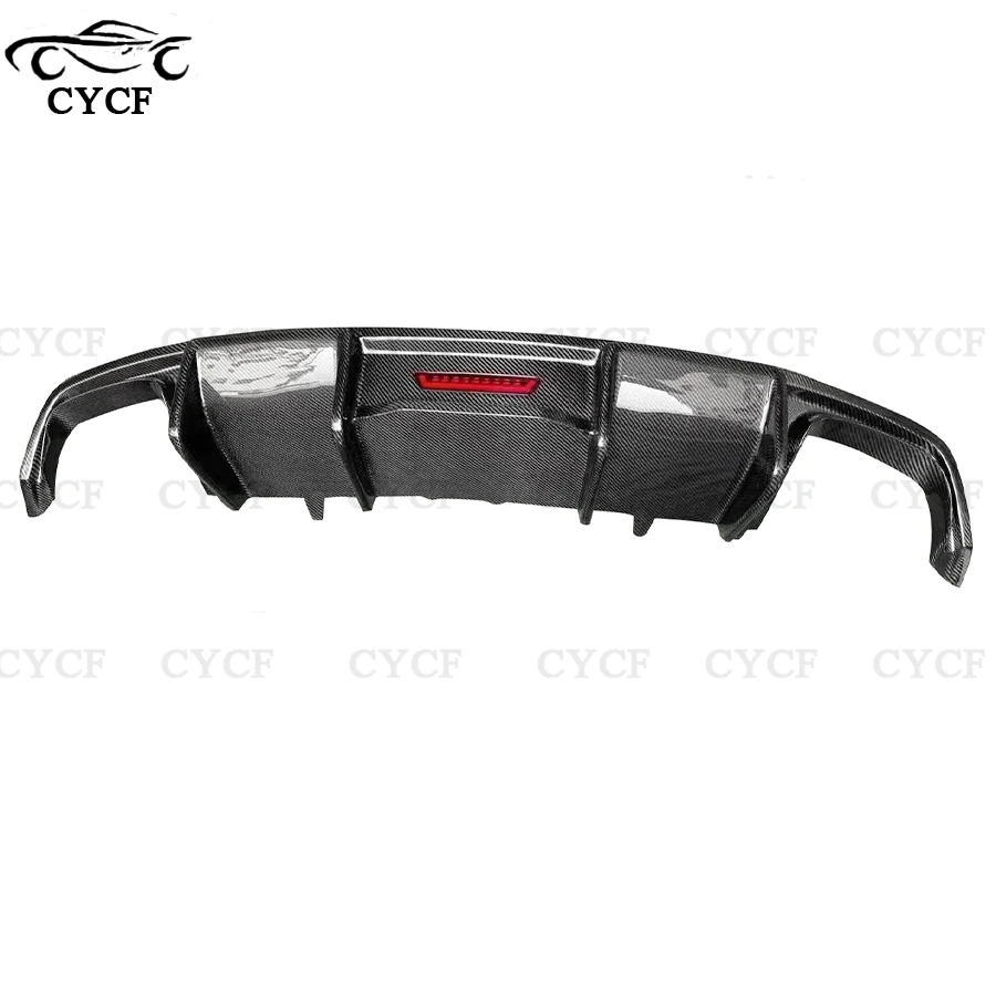 For Audi A7 C7.5 2016-2018 Regular Carbon Fiber Car Rear Bumper Diffuser Rear Splitters Spoiler Back lip Car Accessorie