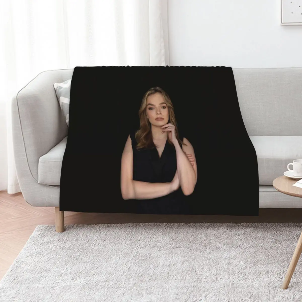 Jodie Comer Throw Blanket for babies Winter beds Vintage Flannel Fabric Giant Sofa halloween Blankets