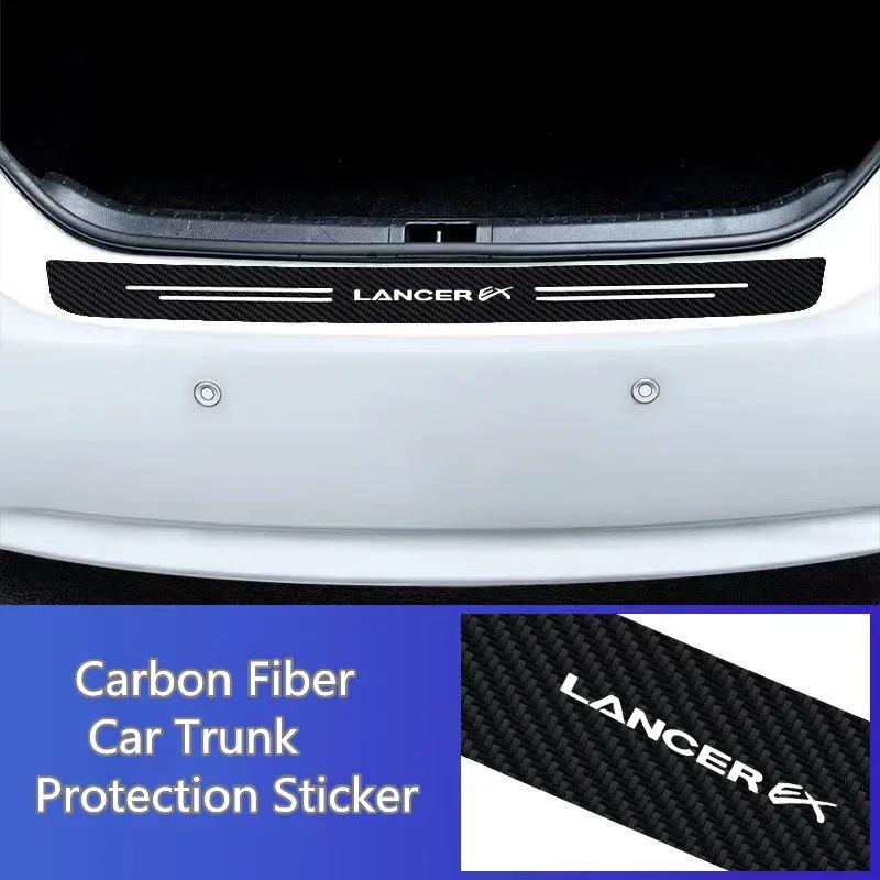 60X7CM Car Door Sill Side Anti Scratch Protector Strip Carbon Fiber Car Sticker For Mitsubishi Lancer Ex 9 10 Car Accessories