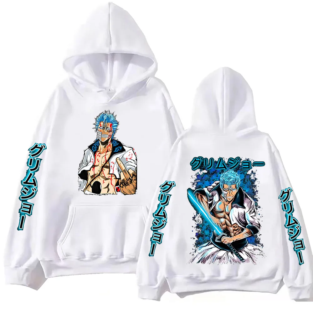 Anime Bleach Grimmjow Jaegerjaques Hoodie Harajuku Hip Hop Pullover Tops Fans Gift