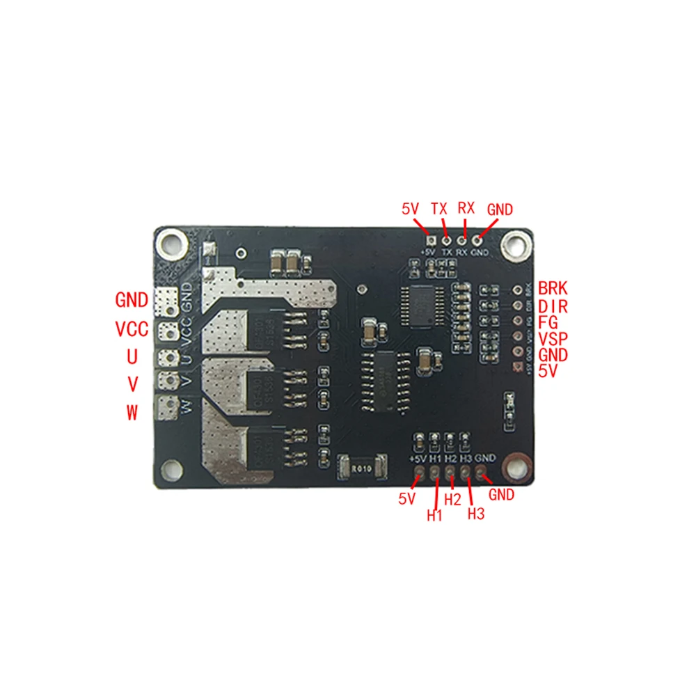 Módulo de acionamento trifásico do motor PWM, BLDC, 200W, 5-40V, 25A, sem escova, controlador para a frente e reverso com Hall