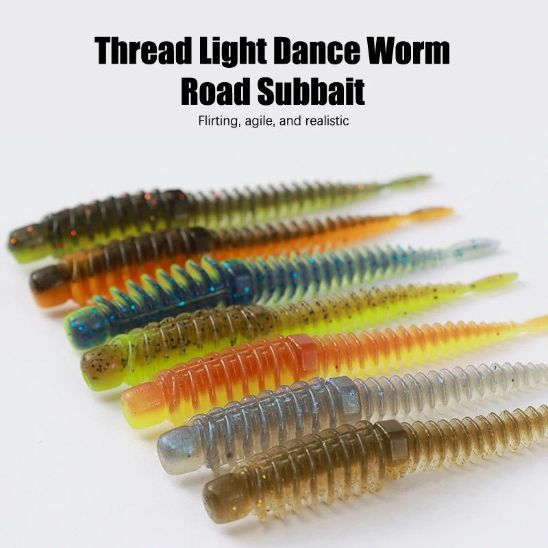 10Pcs Floating Needle Tailed Light Dancing Insect With Salt Fishy Taste 7.5cm/1.8g Soft Bait Biomimetic TPE Bug Fishing Lure 