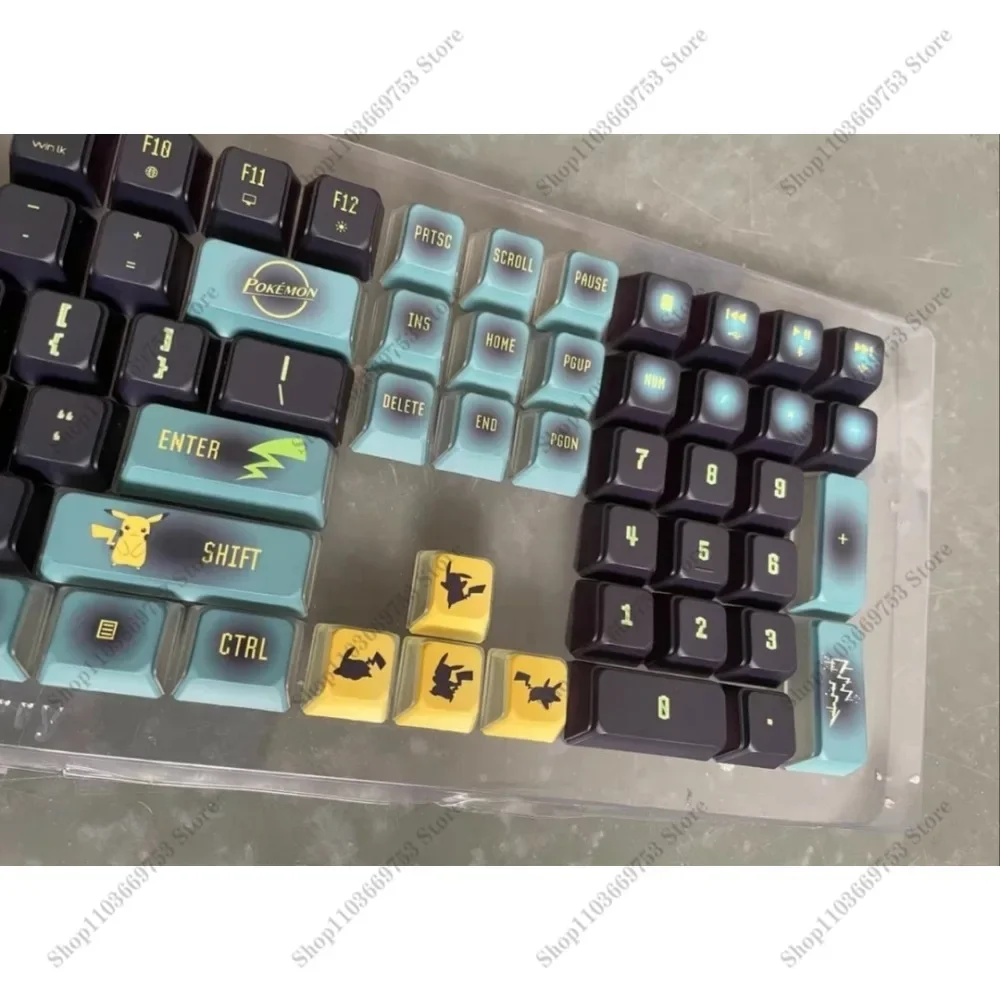 ポケモンアニメキーキャップ DIY カスタマイズされた三面半透明チェリー高さメカニカルキーボードキーキャップ 109 キー/セットおもちゃギフト