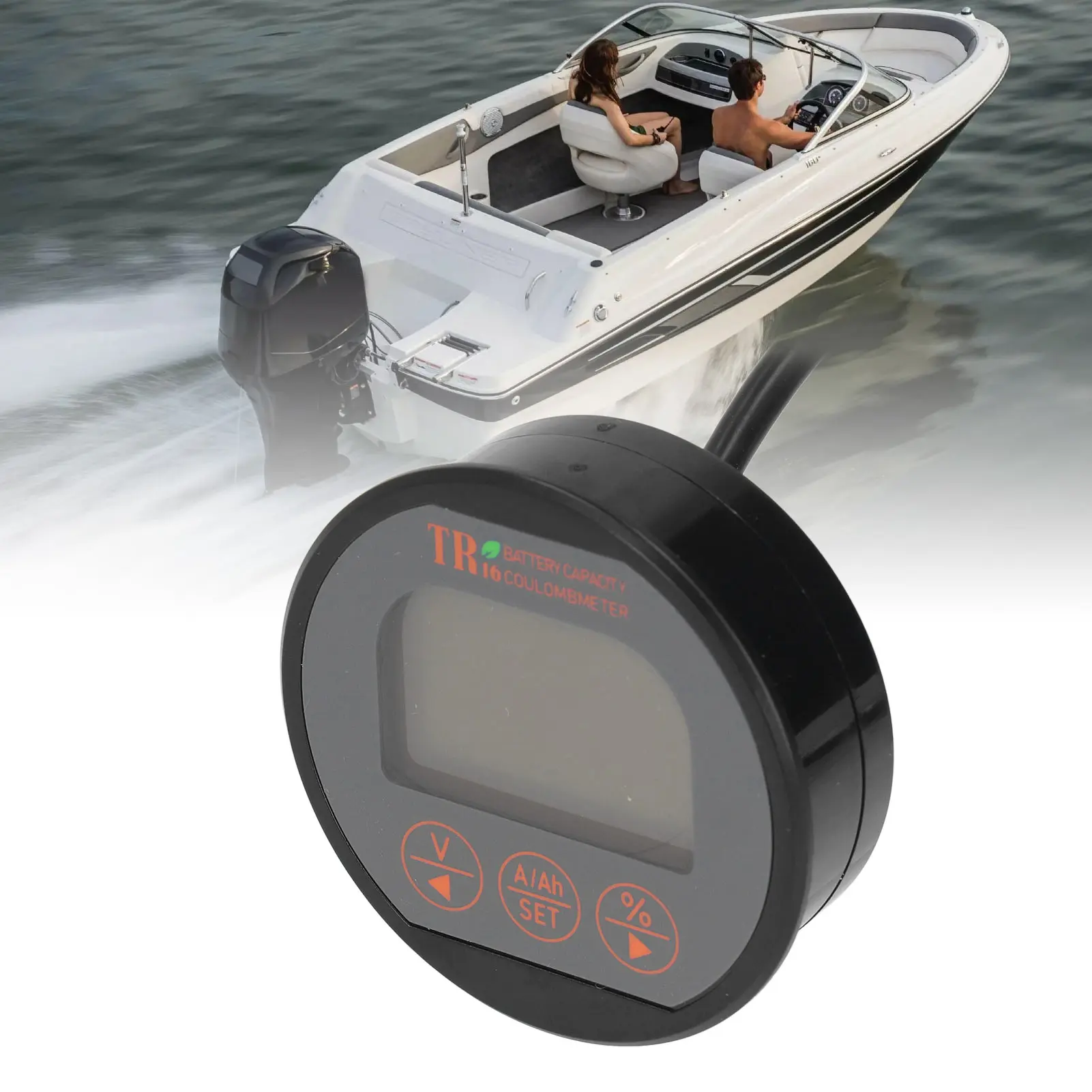 Battery Meter Battery Current Meter Battery Meter Current Voltage Tester Capacity Monitor Waterproof 8‑120V 0‑75A for Safety