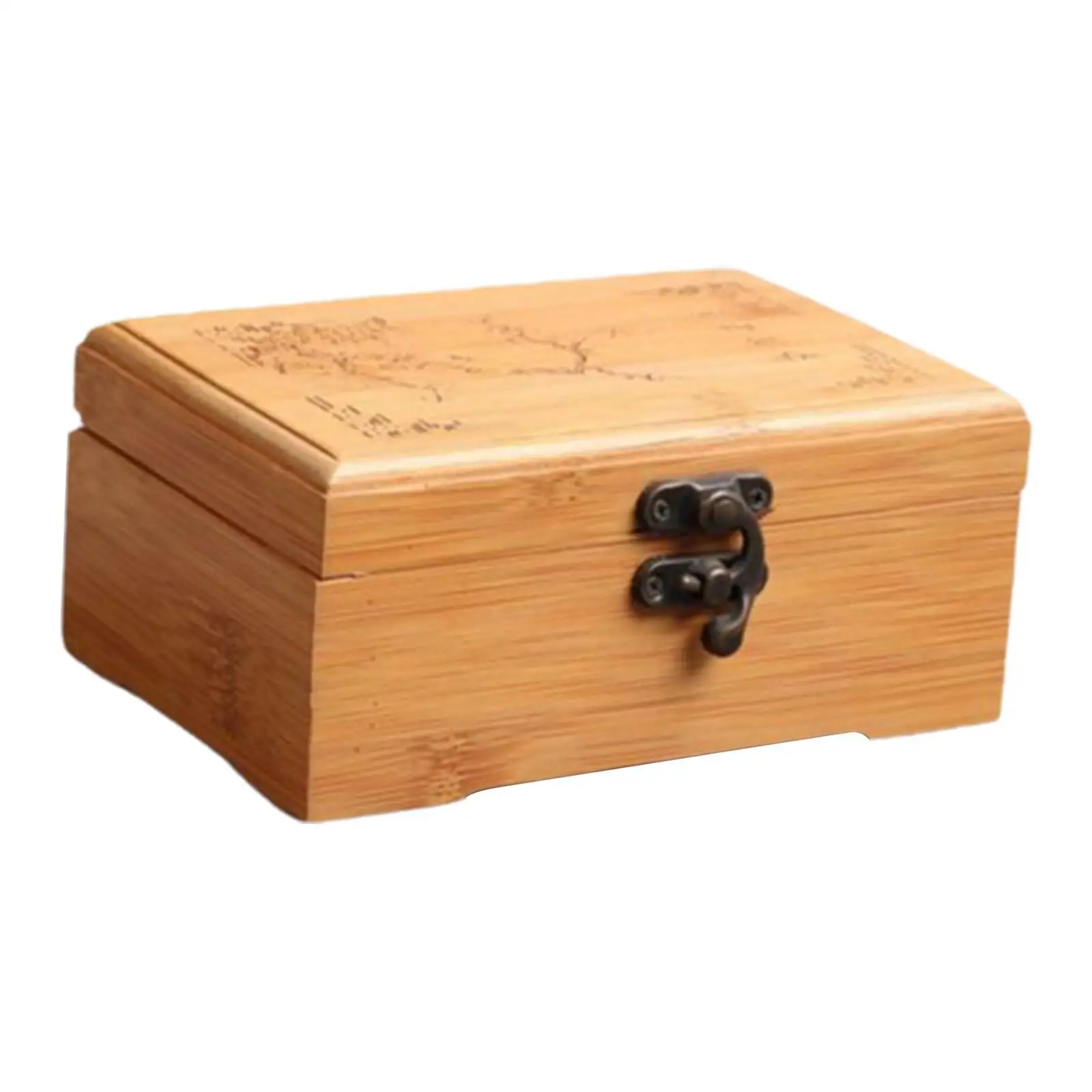 

Bamboo Jewelry Organizer Jewellery Holder Decorative Multipurpose Lightweight Bamboo Storage Container for Home Use Women
