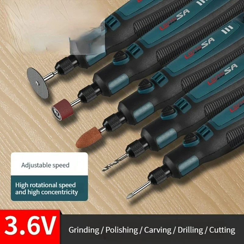 Imagem -03 - Xiaomi-longsa Electric Drill Grinder Gravador Pen Carregamento Usb Moagem Pen Miniatura Household Carving Tool Combinação