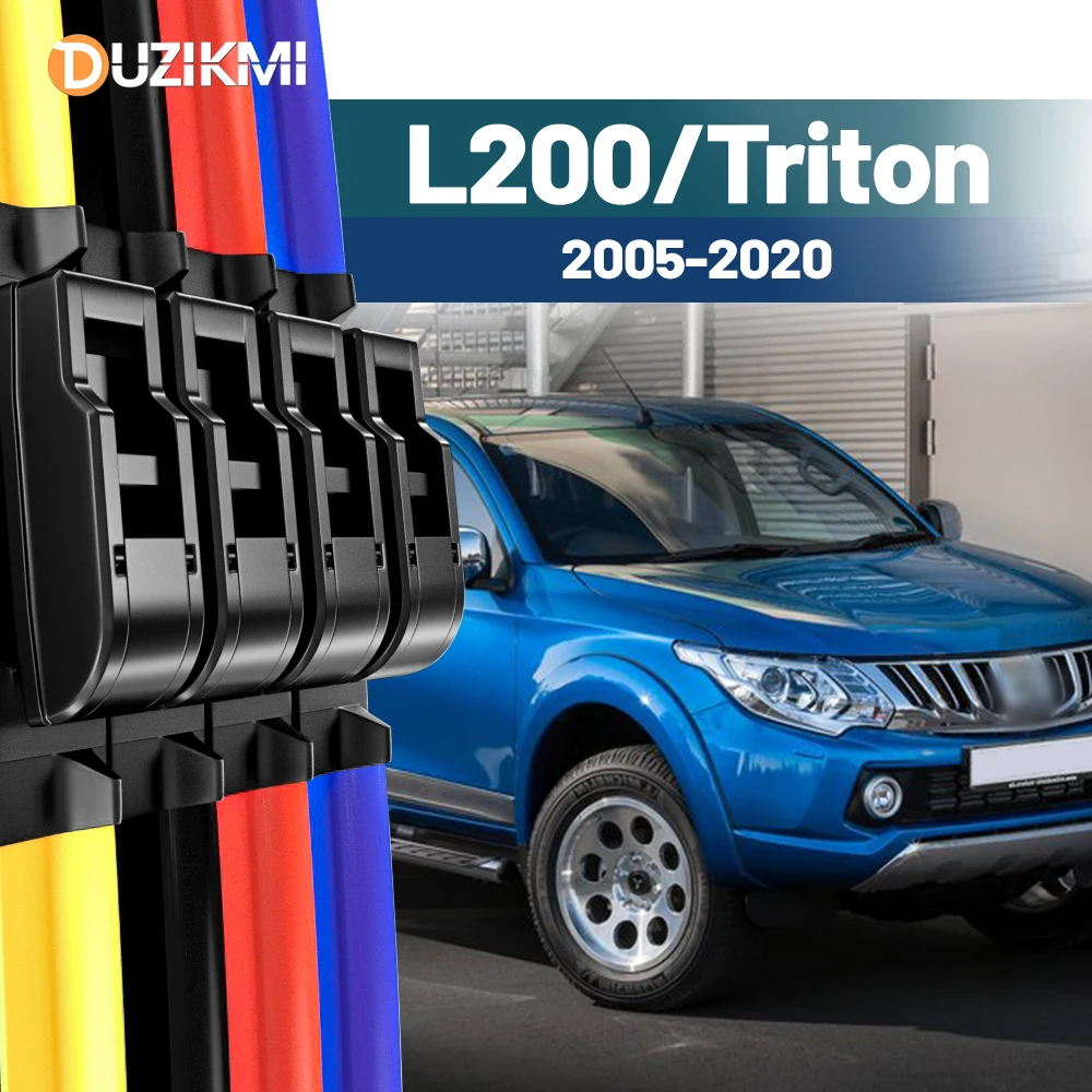 Für Mitsubishi L200 Triton 2005-2020 2013 2014 2015 2016 2017 2018 2019 2 stücke Frontscheibe Scheibenwischerblätter Rot Blau