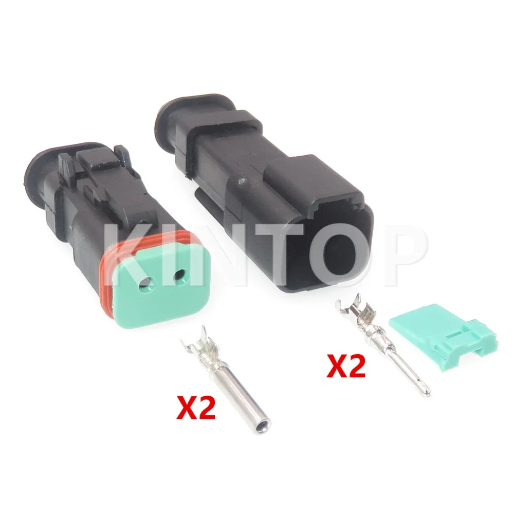 1 Set 2 Pins Car Pump Cable Plug DT04-2P-E008 DT04-2S-E008 AC Assembly Auto Fuel Spray Nozzle Electric Wire Socket With Wires