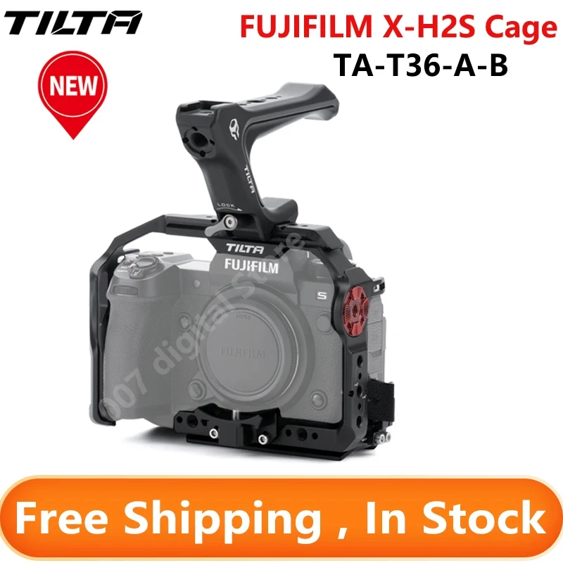 TILAT TA-T36-FCC-B Full Camera Cage for Fujifilm X-H2S Basic Kit Black Lens Adapter Support Manfrotto Quick Release Plate