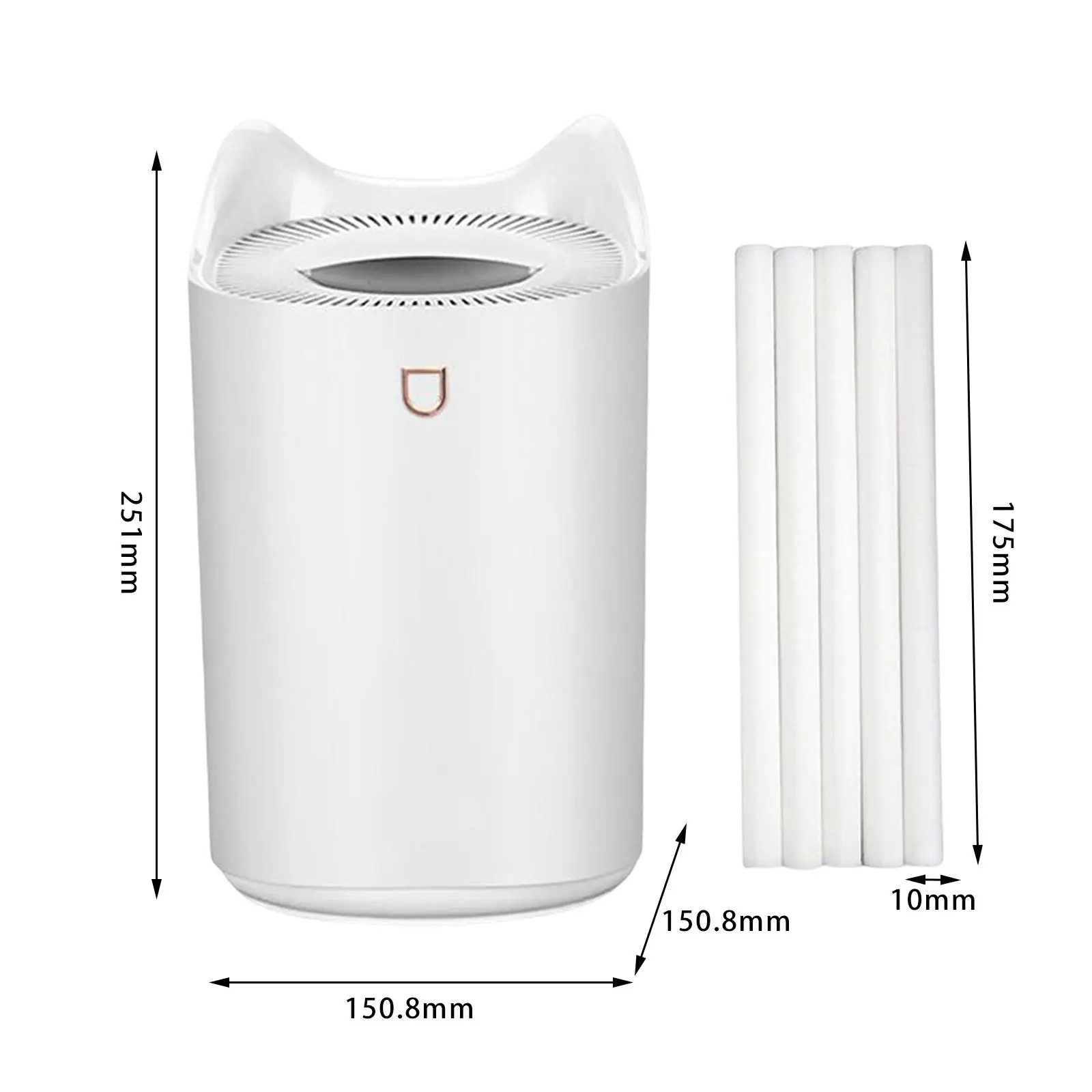 Ultrasonic Air Humidifier Essential Diffuser Oil LED Night Light 3L