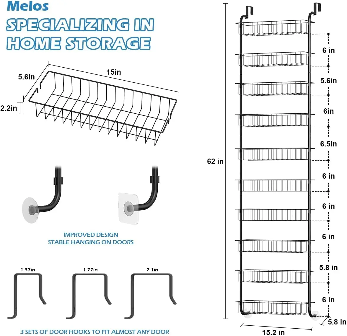 10th floor heavy-duty metal door storage rack for food storage room