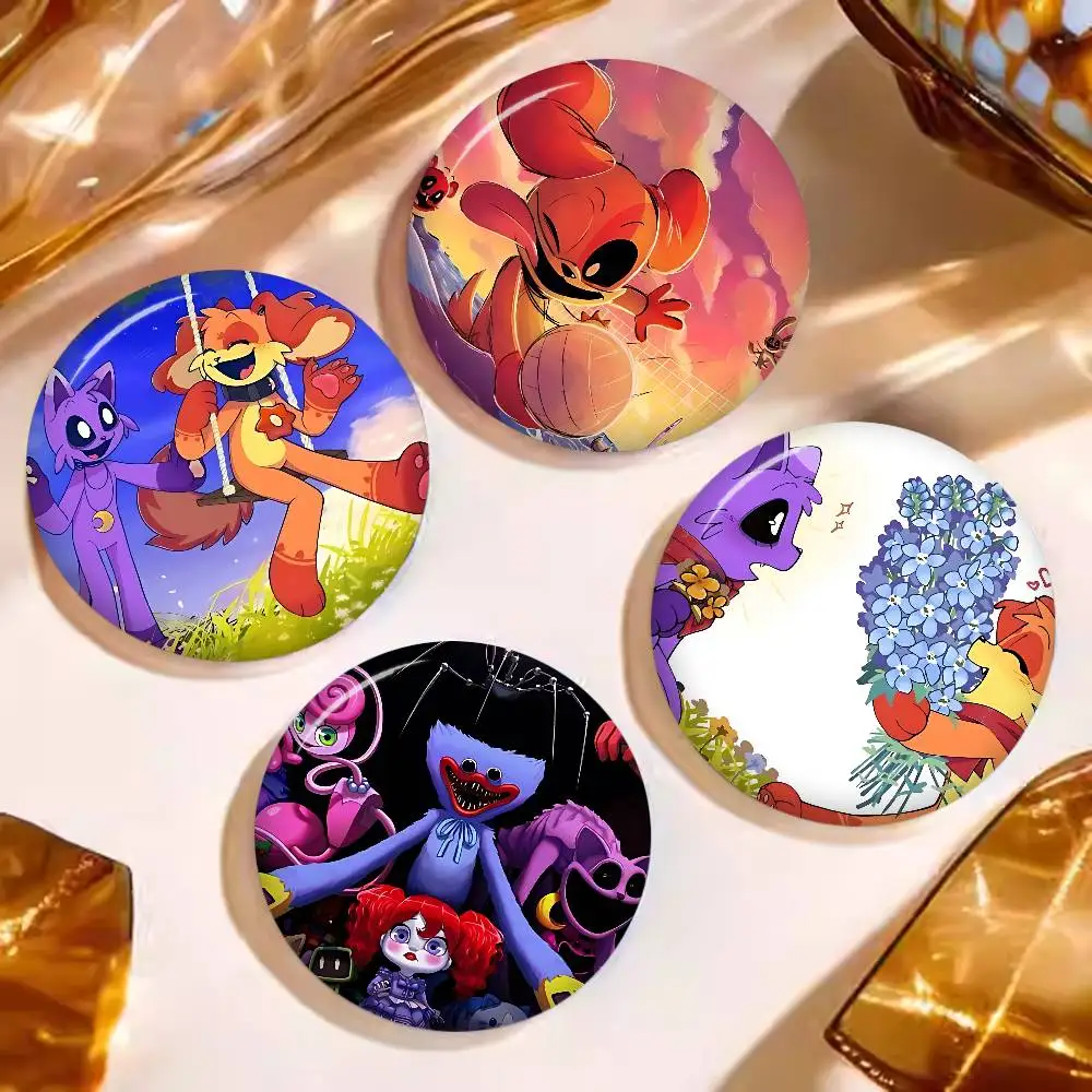 Game Poppy-p-playtimes Tinplate Pin Button Custom Anime Role Old-school Brooch Cartoon Collar Badge Jewelry Gift Fans