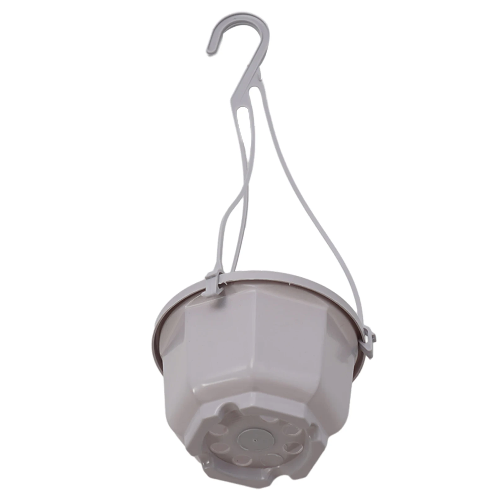 Plastic Hanging Basket for Plants with Porous Base to Prevent Overwatering for Balcony Porch and Indoor Display