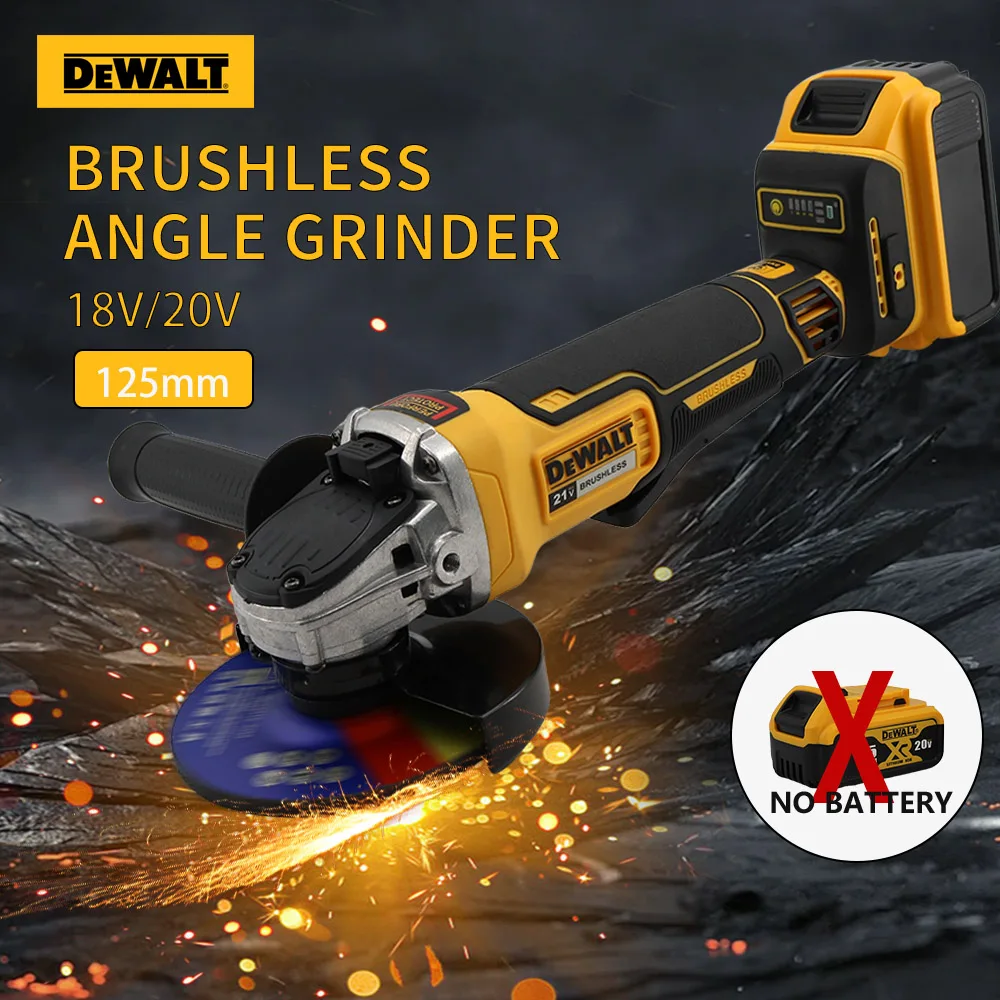 

Dewalt DCG406 100/125MM 9000RPM Cordless Angle Grinder Brushless Cutting Machine Metal Polisher Tools For Dewalt 20V Battery