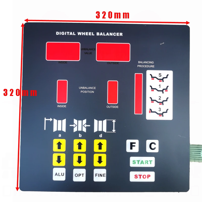 UNITE Automotive Tire balancer pannello operativo U-500 digital wheel balancer