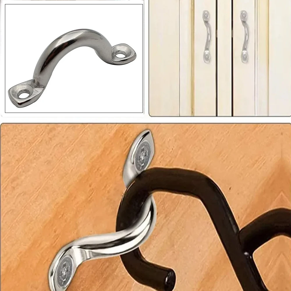 Picture 6: 2-10PCS M4-M8 Handle Stainless Steel Wire Eye Strap Boat Marine Tie Down Fender Hook Canopy Engines Accessories for Boat Yacht