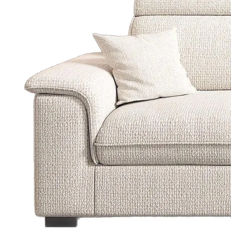 Living room cotton and linen fabric sofa size apartment type concubine combination cat claw leather concubine sofa