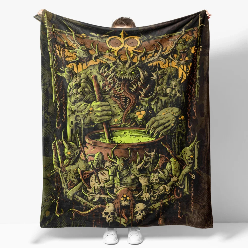 Dark Gods-Manta de franela de juego Khorne Nurgle, decoración creativa, acogedora, suave y ligera para sofá, sofá y cama