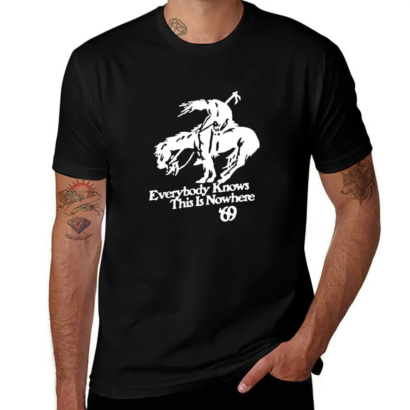 Neil Young Art T-Shirt Work Wear Breathable Tee