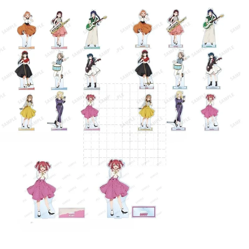 Placa Decorativa Acrílica de Chika Takami, Riko Sakurauchi y Kanan Matsuura, Figuras de Anime