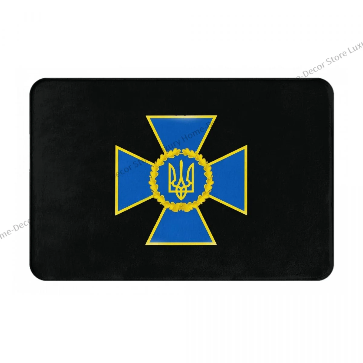 Non-slip Doormat Emblem Of The Security Service Of Ukraine Bath Kitchen Mat Welcome Carpet Flannel Pattern Decor