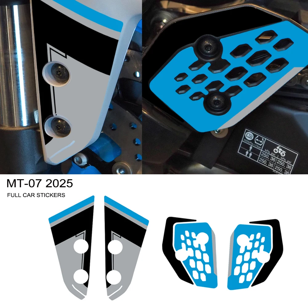 

2025 MT07 защита от царапин водонепроницаемый комплект наклеек для Yamaha MT-07 MT 07, новые защитные наклейки на топливный бак мотоцикла