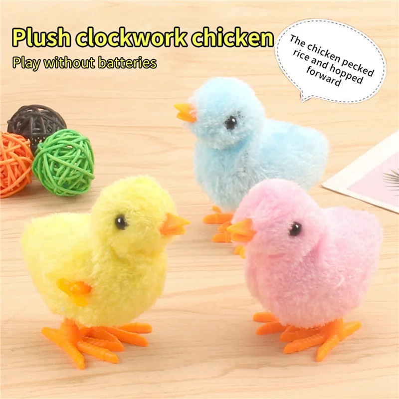 AINY-10Pcs pâques liquidation poussin nouveauté sautant poulet Gag peluche bébé poussins faveurs cadeau pour enfants filles