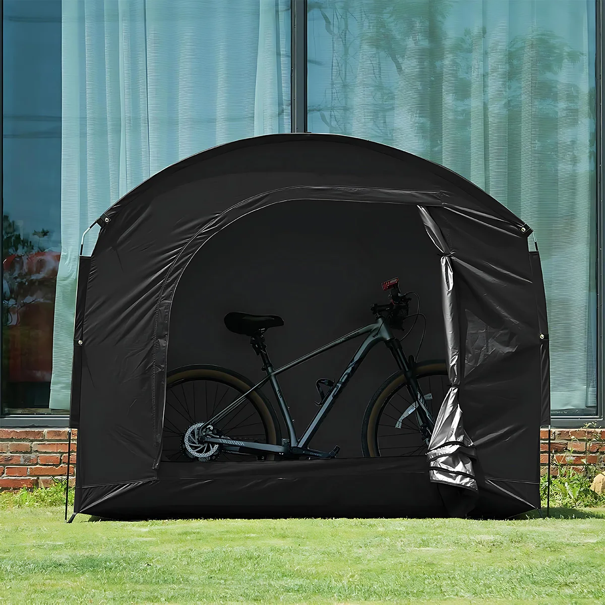 1 Pack Bike Storage Cover, Large Capacity Tent for Bikes, Foldable Garage for Patio Balcony Bike Riders.
