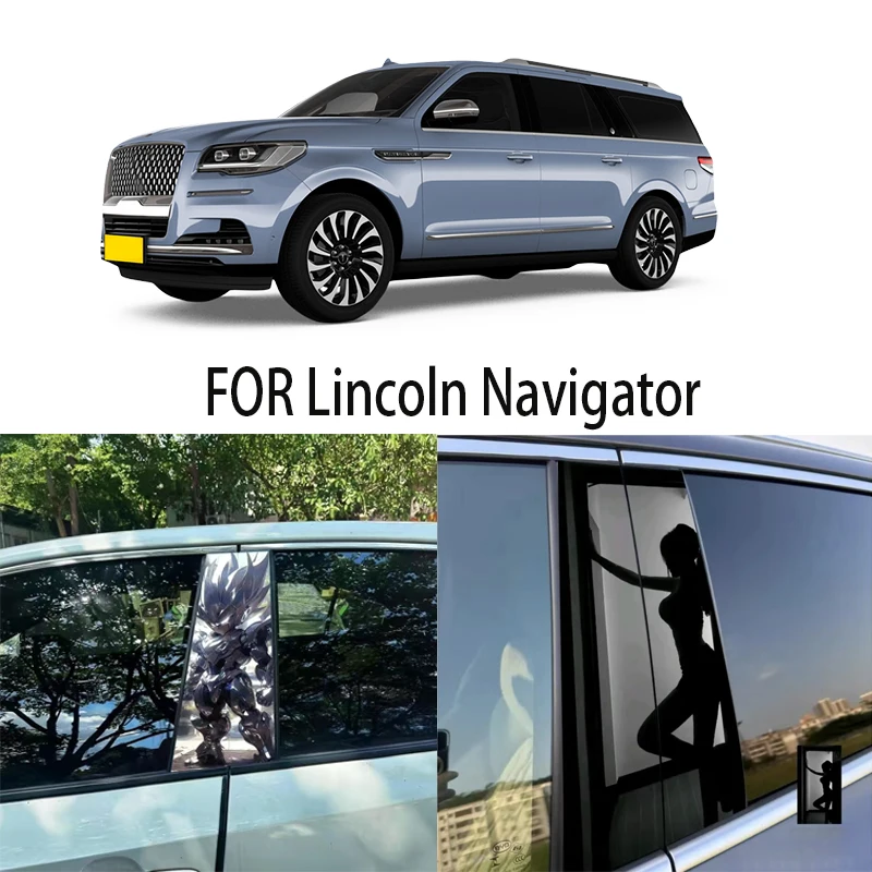 Door Window Decoration Trims Pillar Posts Stickers Auto Styling For Lincoln Navigator Car accessories