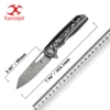 Kansept シャード K1006C1-C3 CPM S35VN/ダマスカスブレード チタン&カーボンファイバーハンドル付き キムニンデザイン サバイバルポケットナイフ EDC 3