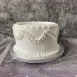 Simulation Cake Model Embryo Birthday Fake Cake 6/8inch DIY Cake Model Embryo White Cream Model Shop Window Display Props