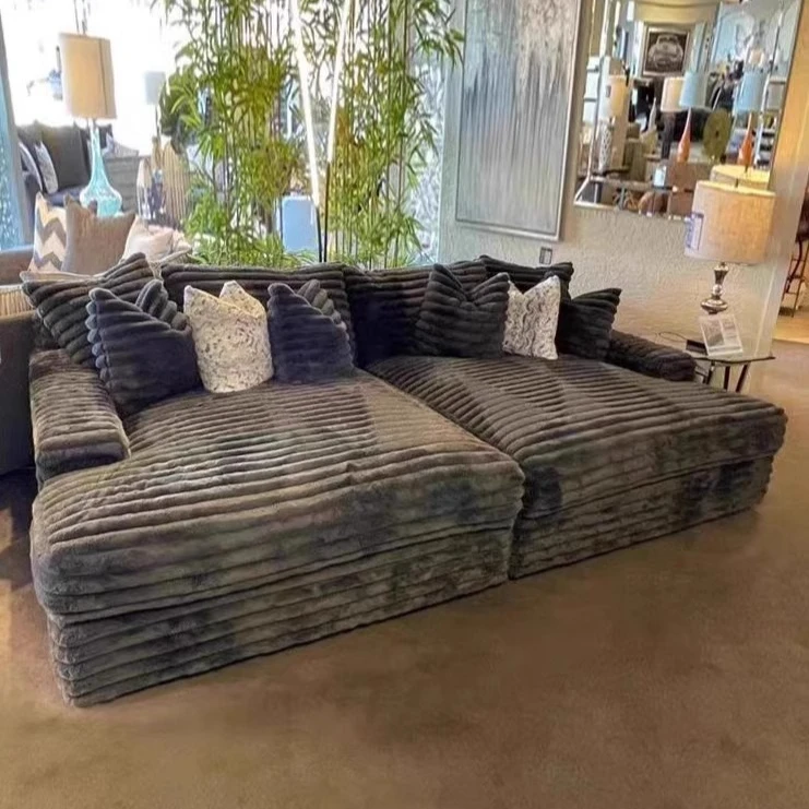 Design Filler Living Room Sofas European Beige Luxury Floor Compressed Sofas Puffs Recliner Modern Divani Soggiorno Furniture