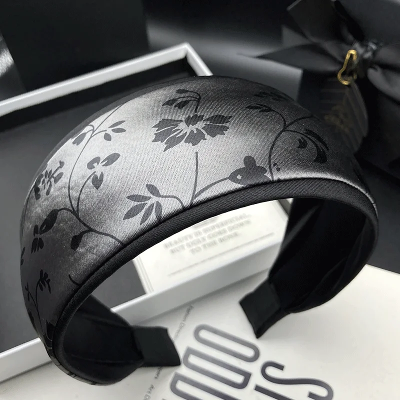 

Новая повязка-заколка для женщин с принтом, для маскировки седины, с широким ободком для укладки волос и модная повязка для умывания