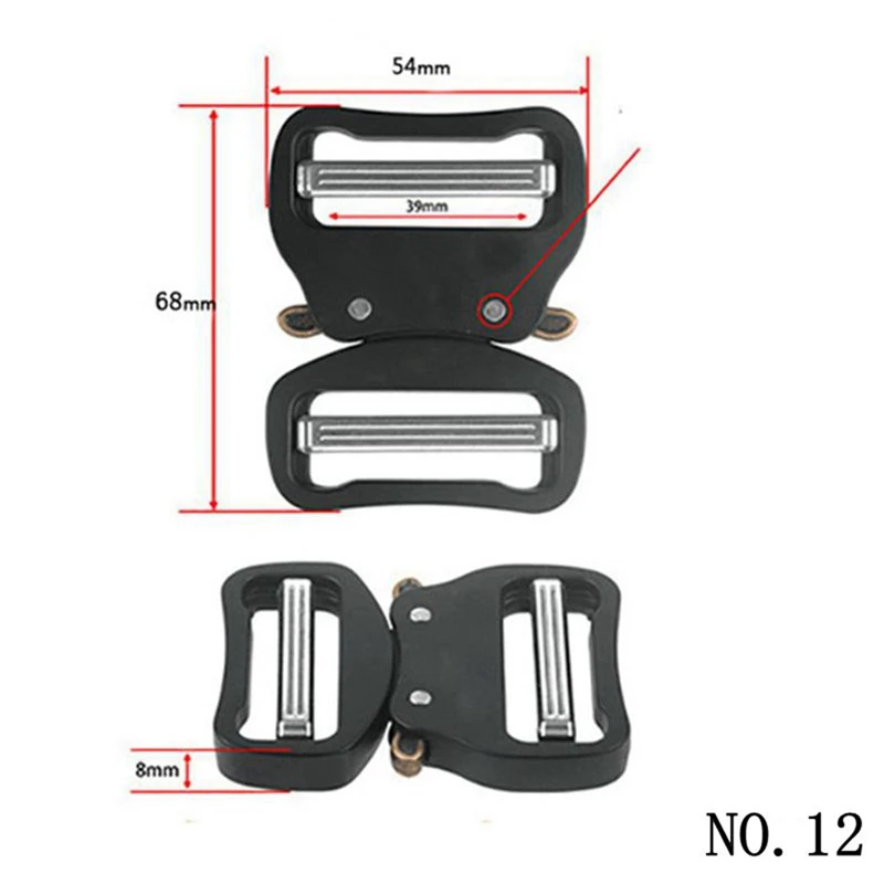 25/32/38/50/52mm Taktische Gürtelschnalle Schnellverschluss Zubehör Metall-Verschluss für Herrengürtel Taschen Ersatzschnalle DIY Gürtel Tasche – Detail 15