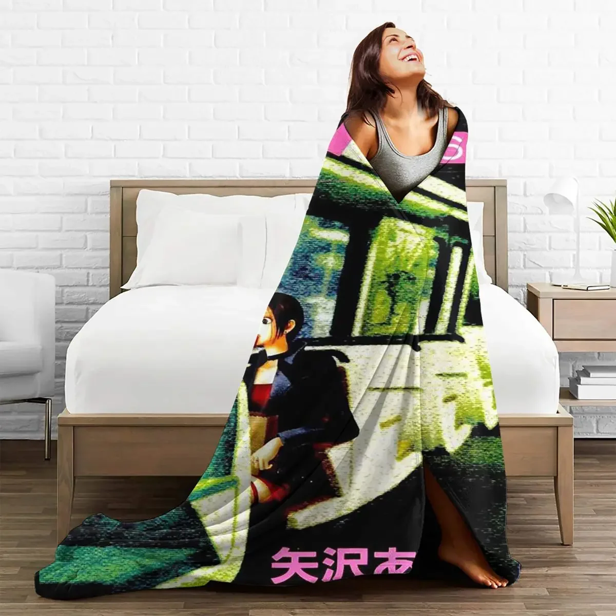 

Baby Blankets Hey Nana Ai Yazawa Sofa Cover Velvet Print Anime Breathable Plaid Soft Throw for Bedding Travel Bedding Throws
