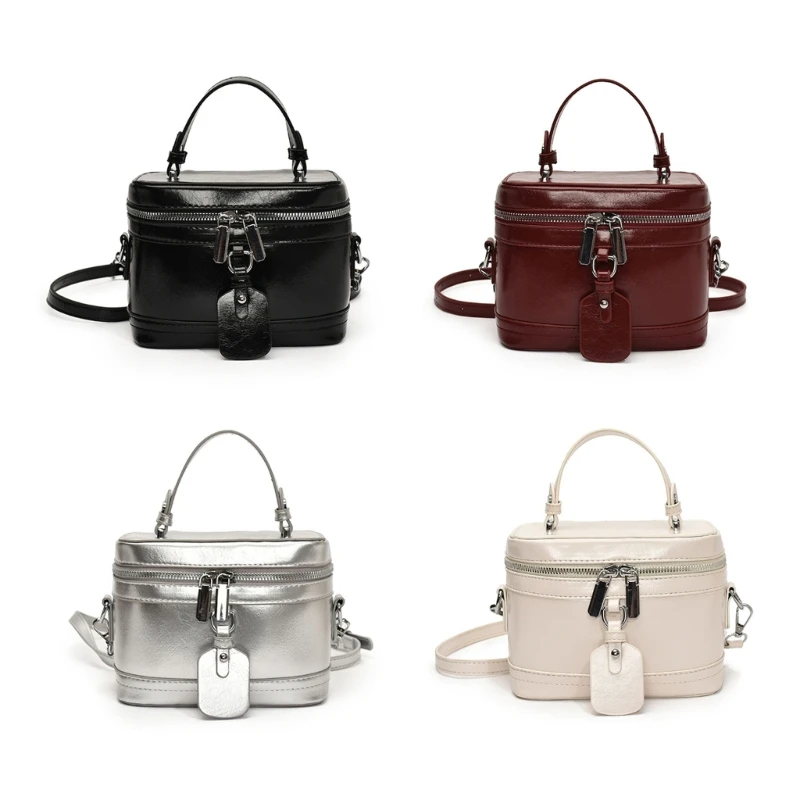 X7XC Women Box Bag Color Crossbody Bag Trendy Shoulder Bag Top Handle Handbag Korean Styles Bag for Daily
