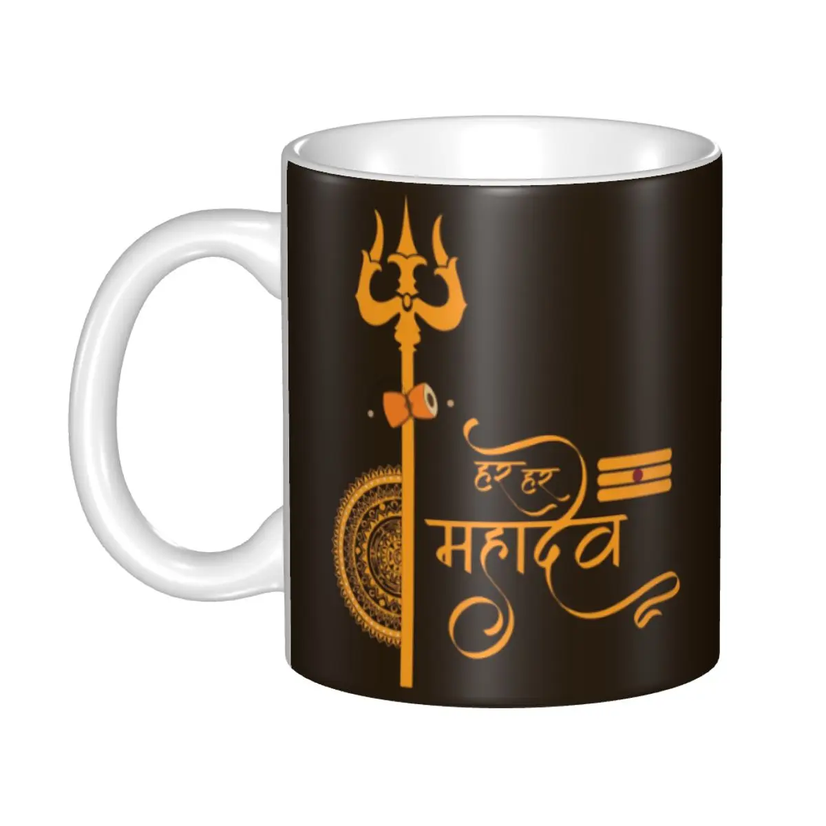 Shiva India Lord Ganesha Mug Customized Ceramic Coffee Mug Cup Creative Present Outdoor Work Camping Cups And Mugs