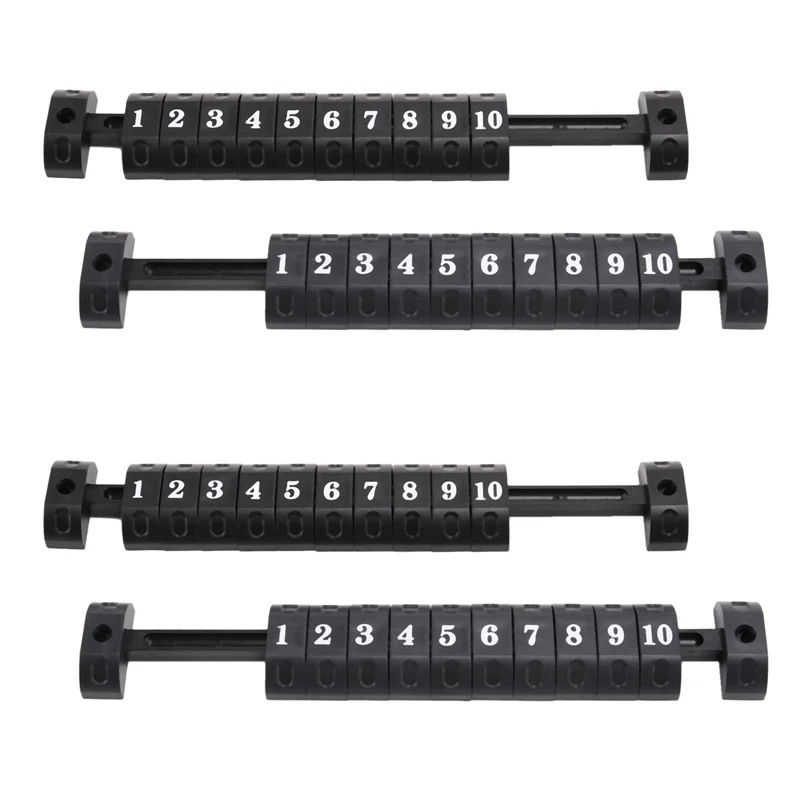 RTENTE-4 Pcs Foosball Scoring Counters Indicator For Standard Football Table Machine Accessorie Foosball Scoreboard Black