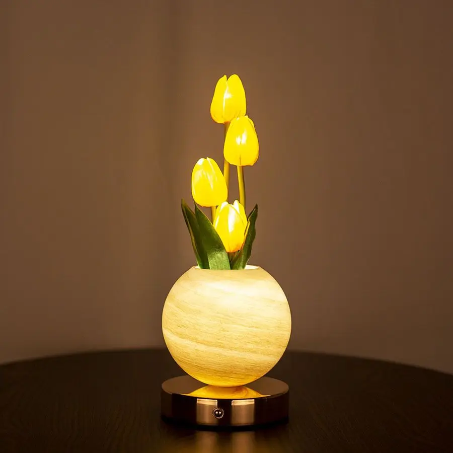 Tulip Nightlight Couple Gift Dream Planet Desk Lamp Ornament Bedroom Bedhead Atmosphere Light